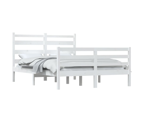 Estructura de cama sin colchón madera pino blanco 120x200 cm