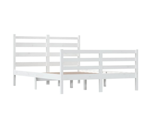 Estructura de cama sin colchón madera pino blanco 120x200 cm