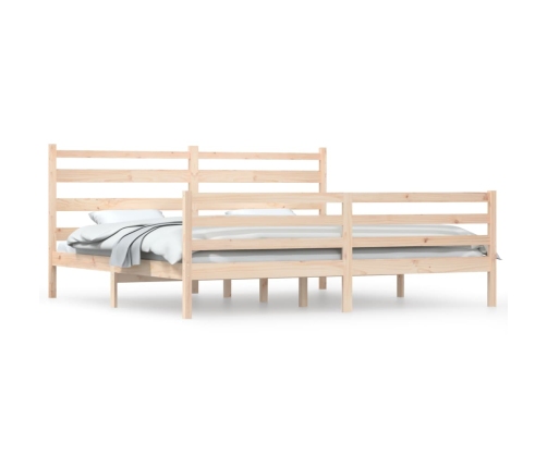 Estructura de cama sin colchón madera maciza de pino 200x200 cm