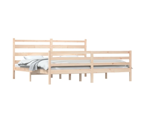 Estructura de cama sin colchón madera maciza de pino 200x200 cm