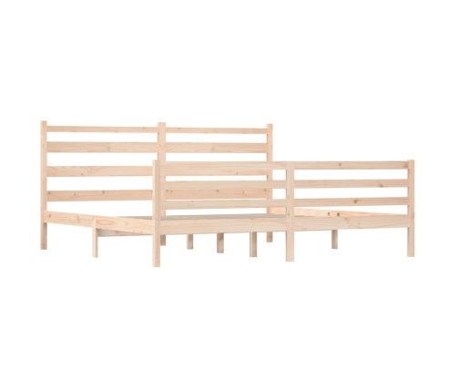 Estructura de cama sin colchón madera maciza de pino 200x200 cm