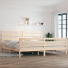 Estructura de cama sin colchón madera maciza de pino 200x200 cm