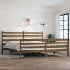 Estructura cama sin colchón madera pino marrón miel 200x200 cm