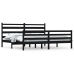 Estructura de cama sin colchón madera de pino negro 200x200 cm