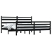 Estructura de cama sin colchón madera de pino negro 200x200 cm