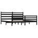 Estructura de cama sin colchón madera de pino negro 200x200 cm