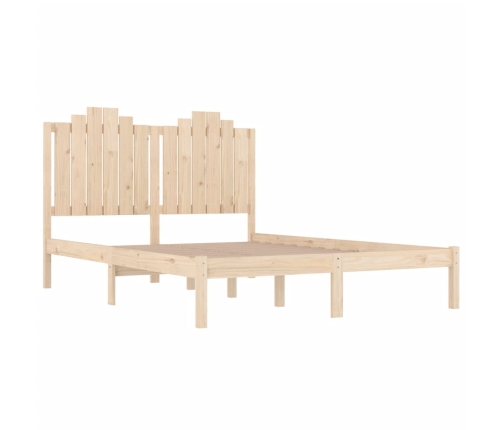 Estructura de cama madera maciza de pino 140x190 cm