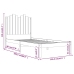 Estructura de cama madera maciza de pino 100x200 cm