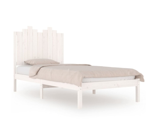 Estructura de cama madera maciza de pino blanco 100x200 cm