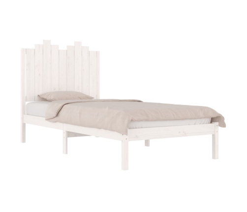 Estructura de cama madera maciza de pino blanco 100x200 cm