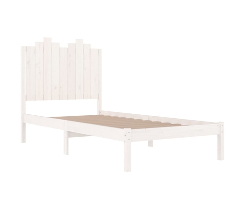 Estructura de cama madera maciza de pino blanco 100x200 cm