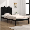 Estructura de cama madera maciza de pino negra 100x200 cm