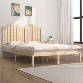 Estructura de cama de madera maciza de pino 160x200 cm