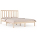 Estructura de cama madera maciza de pino 140x190 cm