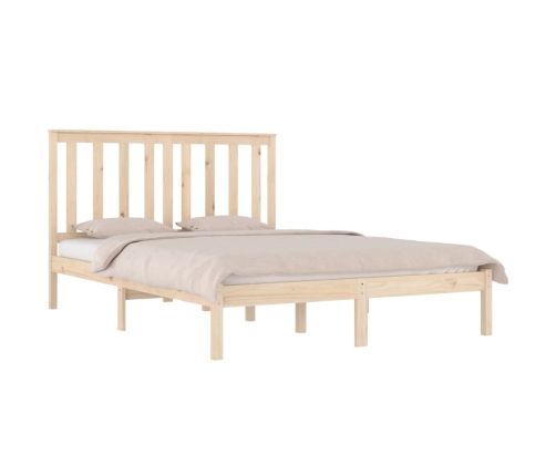 Estructura de cama madera maciza de pino 140x190 cm