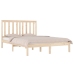 Estructura de cama madera maciza de pino 140x190 cm