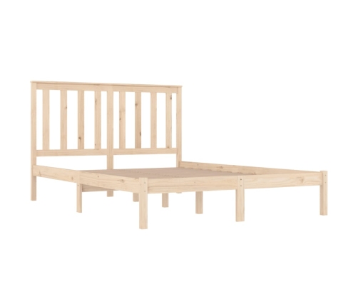 Estructura de cama madera maciza de pino 140x190 cm