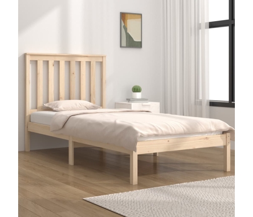 Estructura de cama madera maciza de pino 100x200 cm