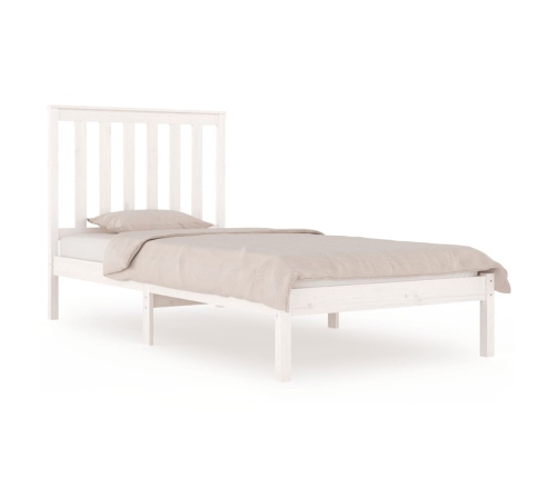 Estructura de cama madera maciza de pino blanco 100x200 cm