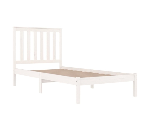 Estructura de cama madera maciza de pino blanco 100x200 cm