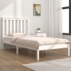 Estructura de cama madera maciza de pino blanco 100x200 cm