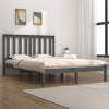 Estructura de cama madera maciza de pino gris 120x200 cm