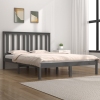 Estructura de cama de madera maciza de pino gris 160x200 cm