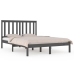 Estructura de cama de madera maciza de pino gris 200x200 cm
