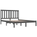 Estructura de cama de madera maciza de pino gris 200x200 cm