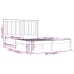 Estructura de cama de madera maciza de pino gris 200x200 cm