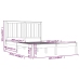 Estructura de cama de madera maciza de pino negra 200x200 cm