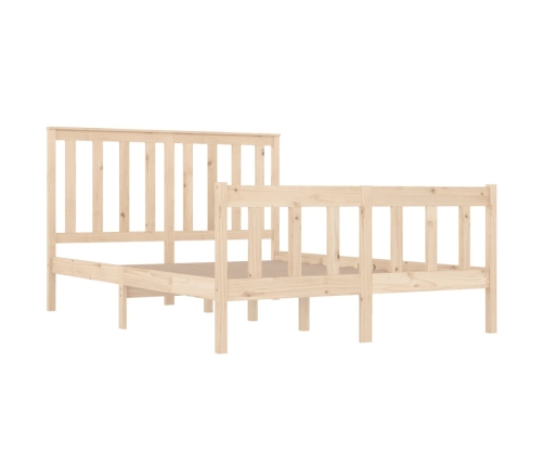 Estructura de cama madera maciza de pino 140x190 cm