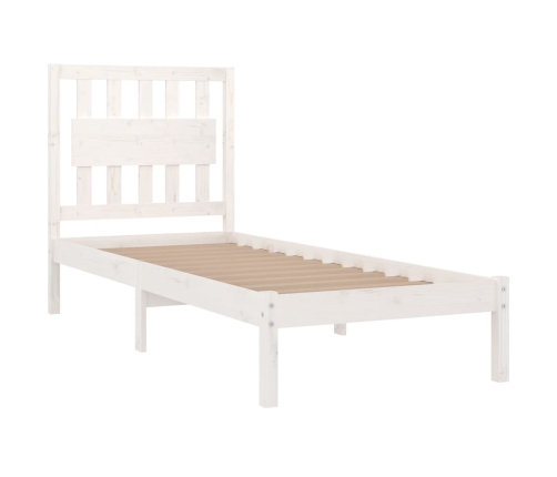 Estructura de cama madera maciza de pino blanco 90x200 cm