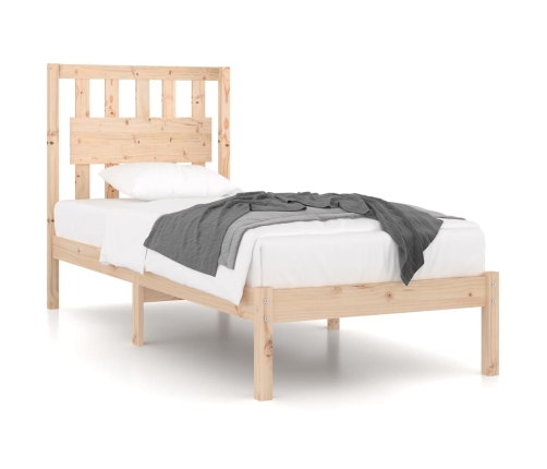 Estructura de cama madera maciza de pino 100x200 cm