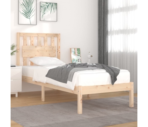 Estructura de cama madera maciza de pino 100x200 cm