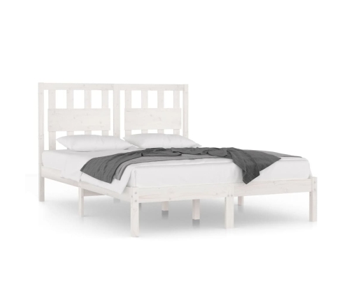 Estructura de cama madera maciza de pino blanco 120x200 cm