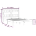 Estructura de cama madera maciza de pino blanco 120x200 cm