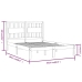 Estructura de cama de madera maciza de pino gris 200x200 cm