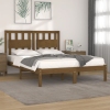 Estructura de cama madera maciza de pino marrón miel 200x200 cm