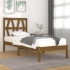 vidaXL Estructura de cama madera maciza pino marrón miel 75x190 cm