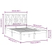 Estructura de cama doble pequeña sin colchón madera maciza