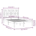 Estructura de cama doble sin colchón madera maciza