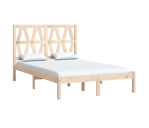 Estructura de cama madera maciza de pino 140x190 cm