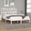 Estructura de cama de madera maciza de pino blanco 140x190 cm