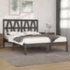 vidaXL Estructura de cama de madera maciza de pino gris 140x190 cm