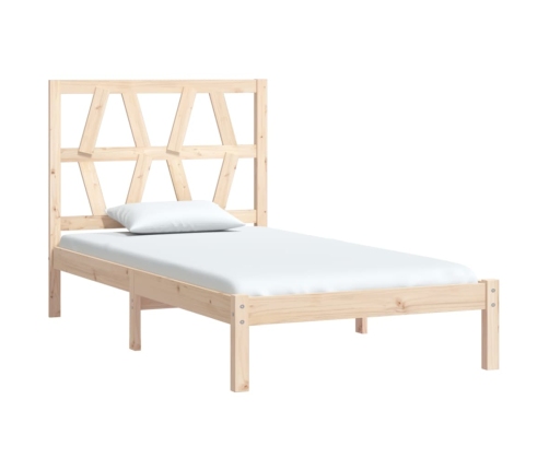 Estructura de cama de madera maciza de pino 90x200 cm