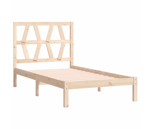 Estructura de cama de madera maciza de pino 90x200 cm