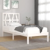 Estructura de cama madera maciza de pino blanco 90x200 cm