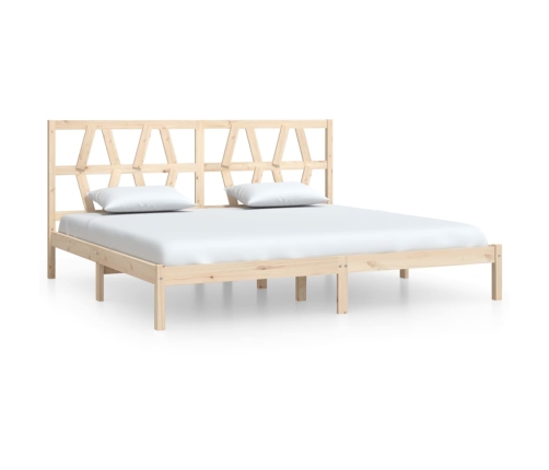 Estructura de cama de madera maciza de pino 200x200 cm