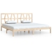 Estructura de cama de madera maciza de pino 200x200 cm